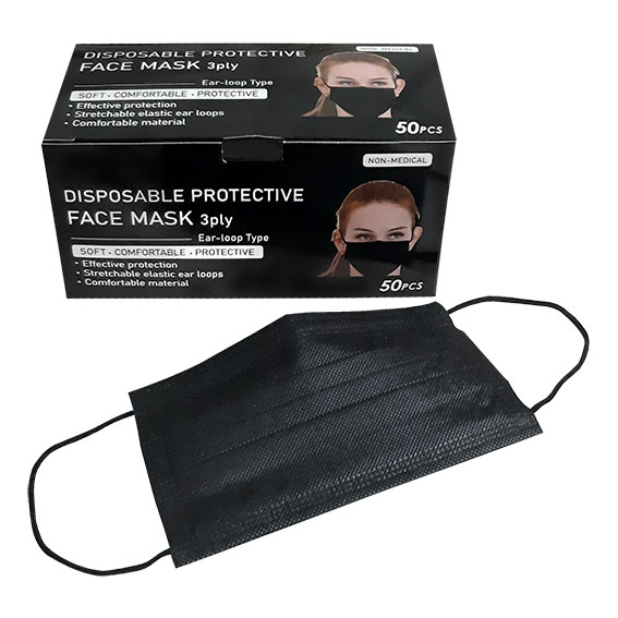 Mascherine colore nero - 50pz - protezione covid
