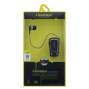 Auricolare Bluetooth con clip e filo retrattile