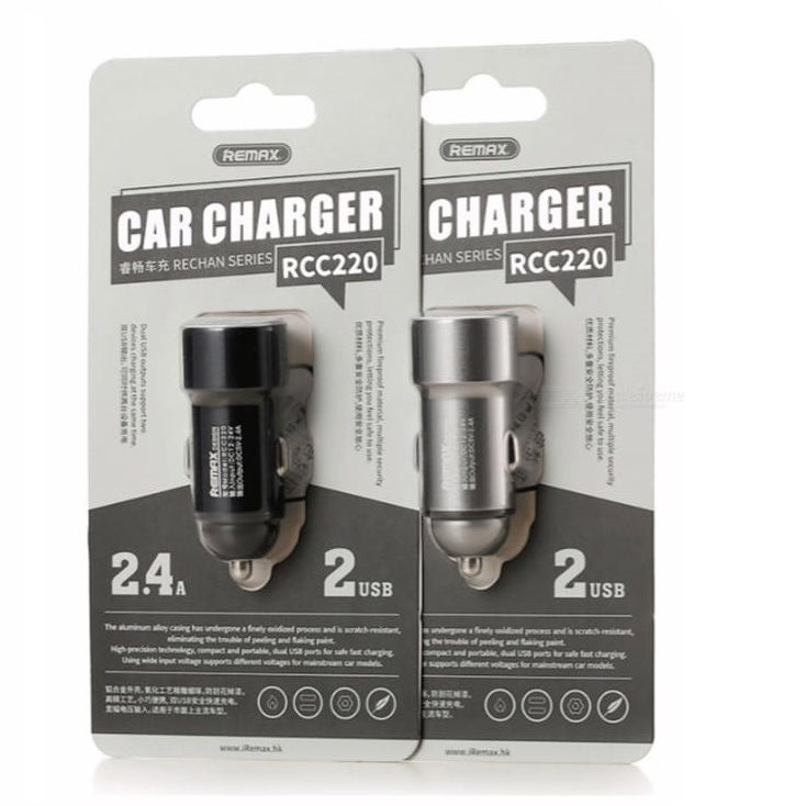 Caricabatterie per auto USB 2 porte 2.4A