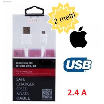 Cavo USB lightining - iPhone - 1 metro - Clicca l'immagine per chiudere