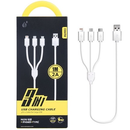 3 in 1 cable. Iphone/ Micro usb/ Type C