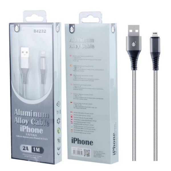 Cavo USB rinforzato per iPhone - 1 metro - Clicca l'immagine per chiudere