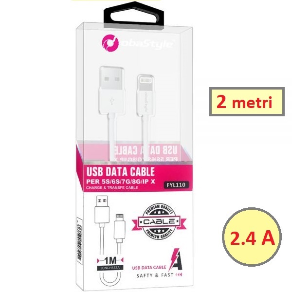 Cavo USB lightining - iPhone - 1 metro