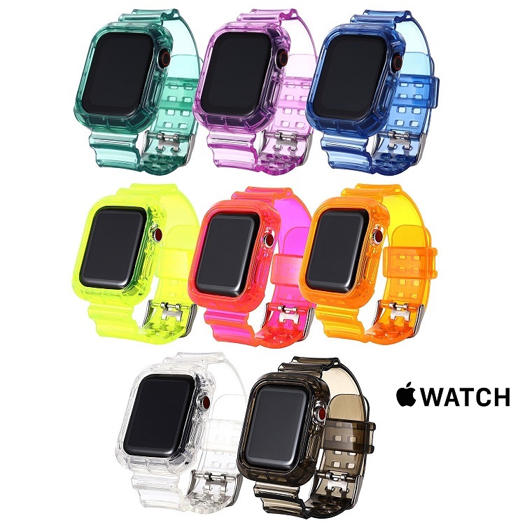 Cinturino compatibile Apple watch colorati trasparenti