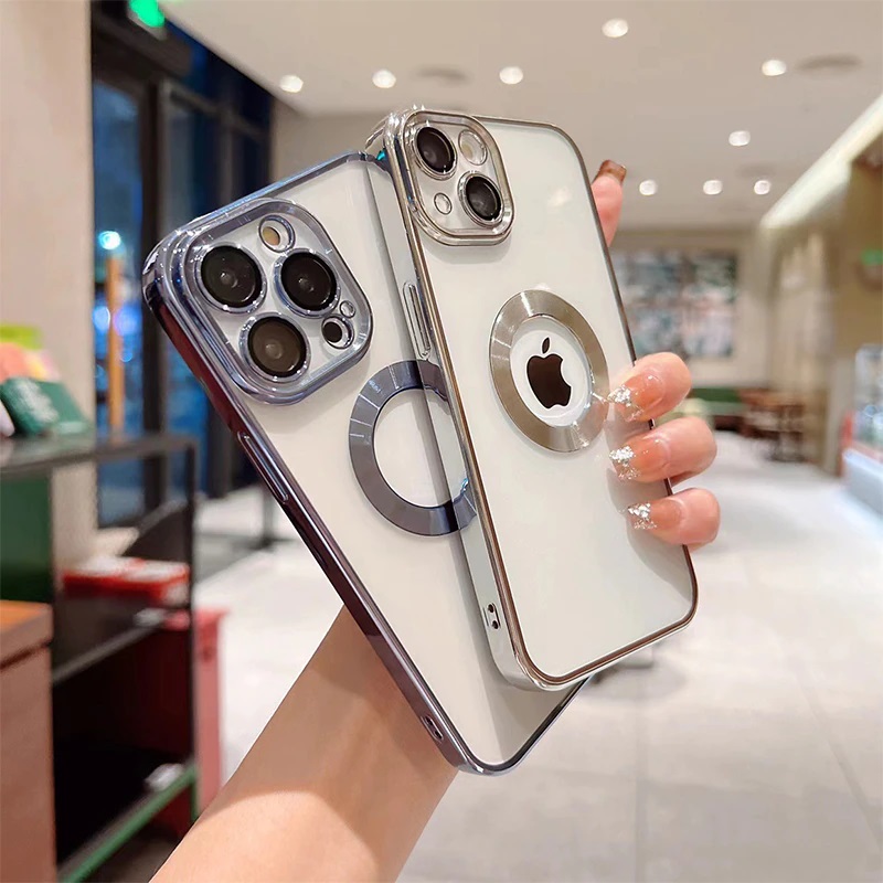 Transparent case with colors and hole