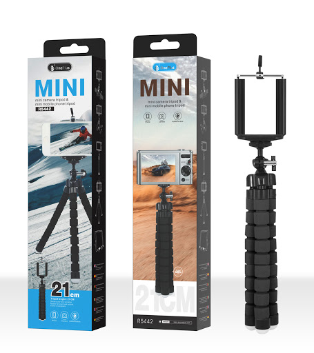 Mini Tripod, treppiedi per smartphone e GoPro 13cm - Clicca l'immagine per chiudere