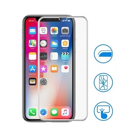 3D Glass screen protector HQ with white frame