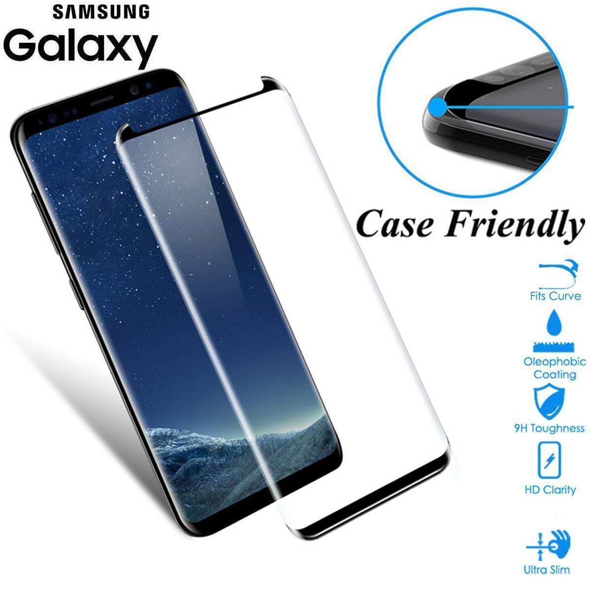 Temperate rounded glass for smartphone