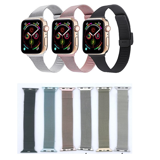 Cinturino per Apple watch maglia metallo milanese