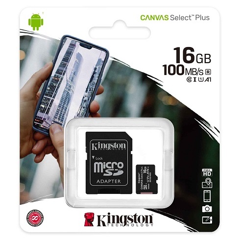 Micro SD card 16gb canvas select+ 100mb/s